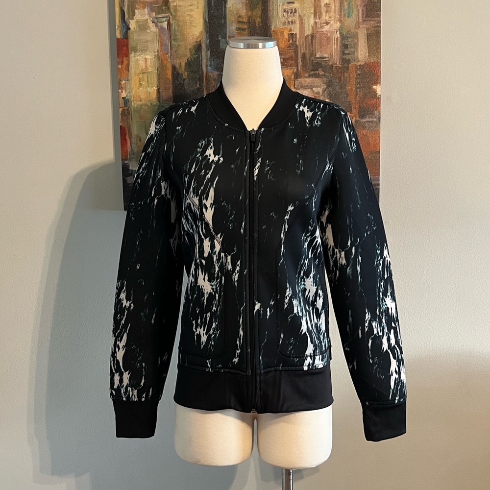 RBX Marbled Blue & White Athletic Zip Up Jacket